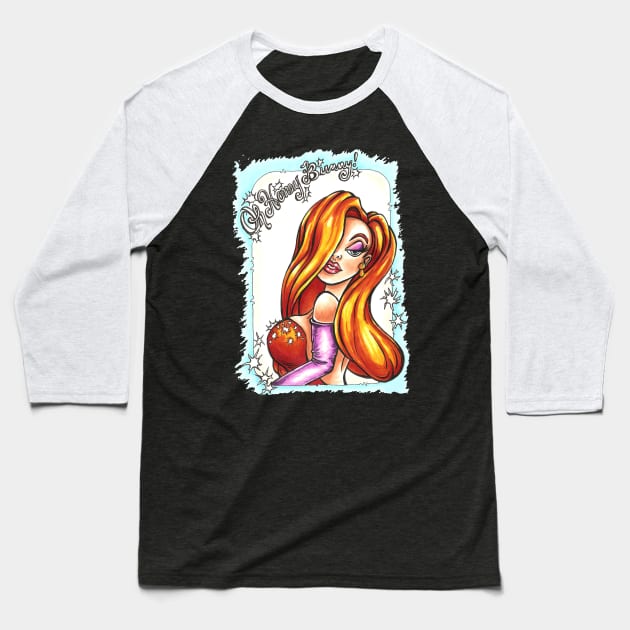 Honey Bunny Baseball T-Shirt by OfficeInk